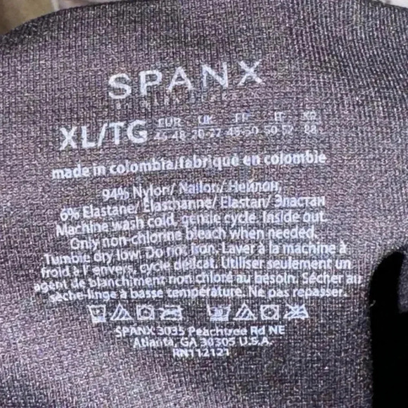 Spanx Women's XL Look At Me Now Seamless Leggings Black Nylon Stretch Active - Picture 2 of 5